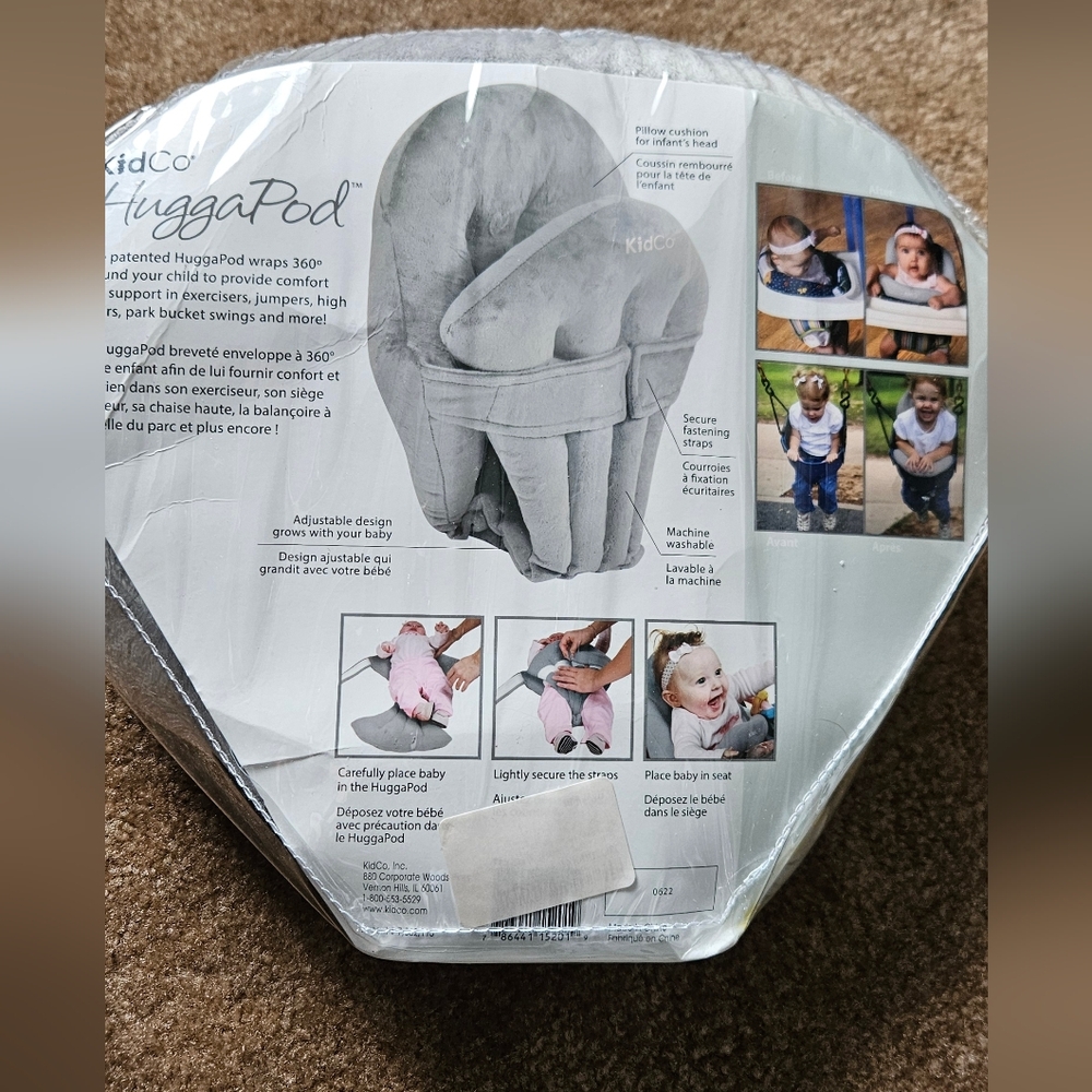 KidCo Gray Plush Baby Support Pillow - Picture 3 of 9